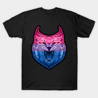 Caracal (Bisexual Pride Flag) T-Shirt